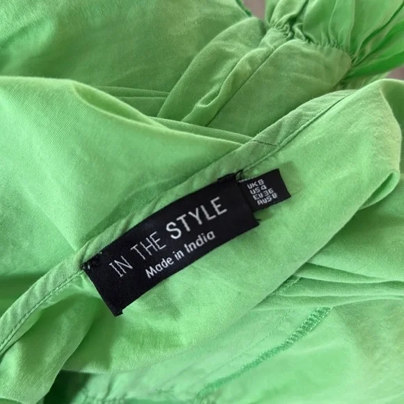 IN THE STYLE X JAC JOSSA POPLIN TIERED MIDI DRESS green - Picture 2 of 4